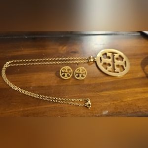 Tory Burch necklace and earring set.